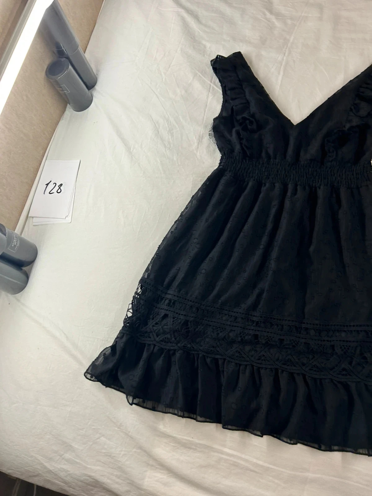 Petite robe noire courte vintage amo & roma 100% viscose – photo 3